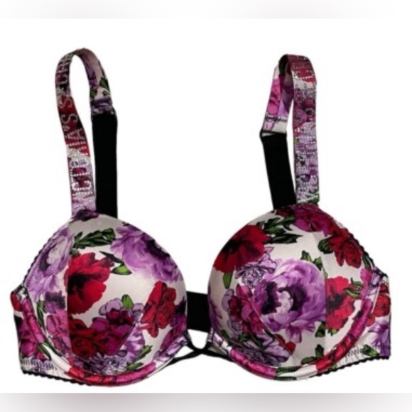 Victorias Secret Bombshell Womens 32 C Bra Multicolor Floral Print - Picture 1 of 9